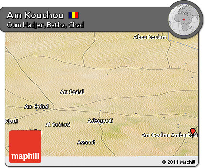 Satellite Panoramic Map of Am Kouchou