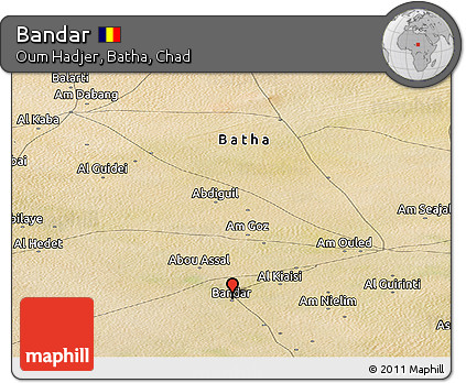 Satellite Panoramic Map of Bandar