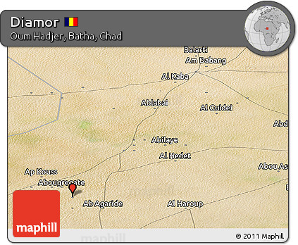Satellite Panoramic Map of Diamor