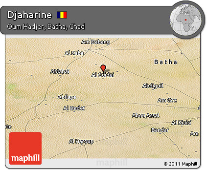 Satellite Panoramic Map of Djaharine