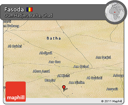 Satellite Panoramic Map of Fasoda