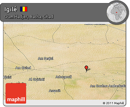 Satellite Panoramic Map of Igilé