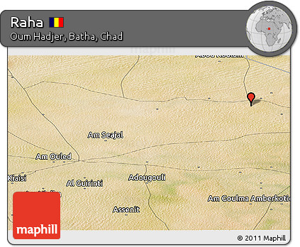 Satellite Panoramic Map of Raha