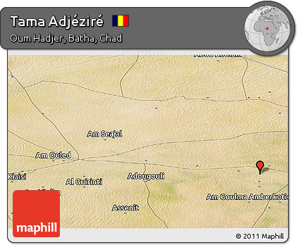 Satellite Panoramic Map of Tama Adjéziré