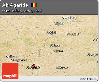 Satellite Panoramic Map of Ab Agaridé