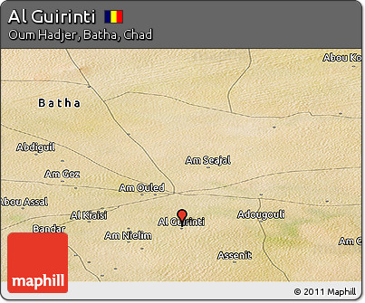Satellite Panoramic Map of Al Guirinti