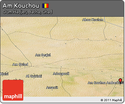 Satellite Panoramic Map of Am Kouchou