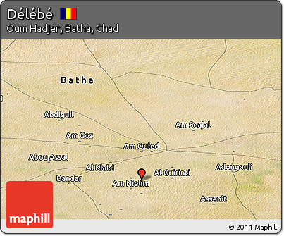 Satellite Panoramic Map of Délébé