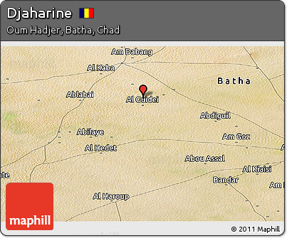 Satellite Panoramic Map of Djaharine