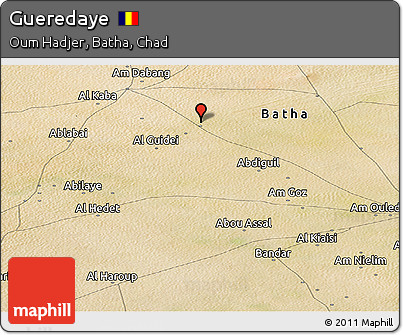 Satellite Panoramic Map of Gueredaye