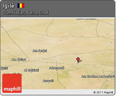 Satellite Panoramic Map of Igilé