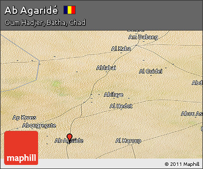 Satellite Panoramic Map of Ab Agaridé