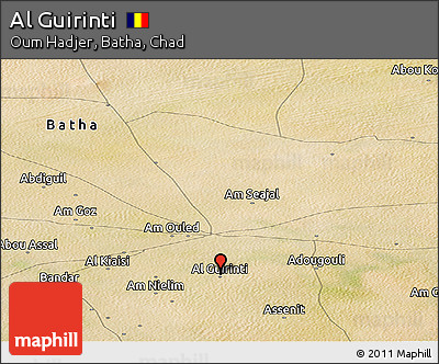 Satellite Panoramic Map of Al Guirinti