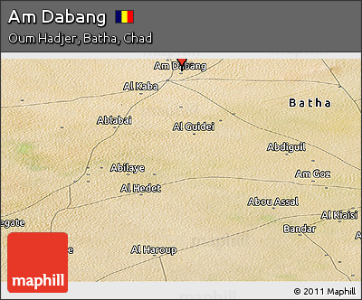 Satellite Panoramic Map of Am Dabang