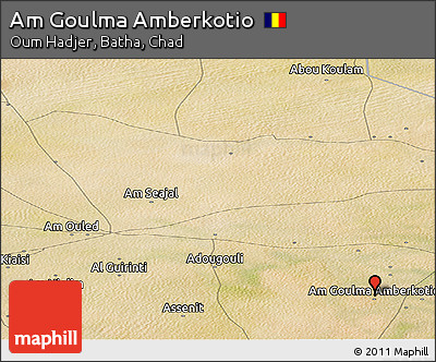 Satellite Panoramic Map of Am Goulma Amberkotio