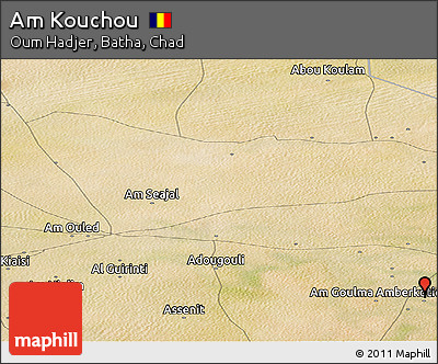 Satellite Panoramic Map of Am Kouchou