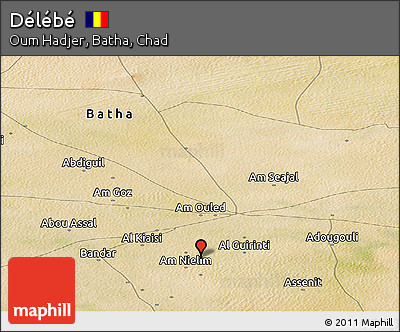 Satellite Panoramic Map of Délébé