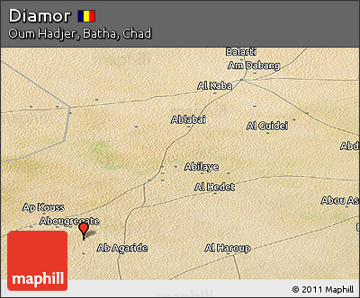 Satellite Panoramic Map of Diamor