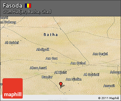 Satellite Panoramic Map of Fasoda