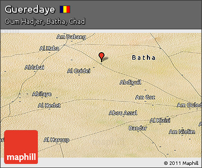 Satellite Panoramic Map of Gueredaye