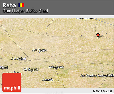 Satellite Panoramic Map of Raha