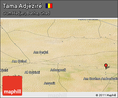 Satellite Panoramic Map of Tama Adjéziré