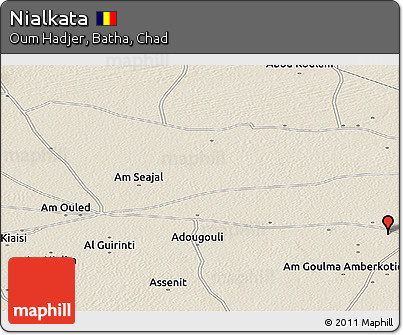 Shaded Relief Panoramic Map of Nialkata