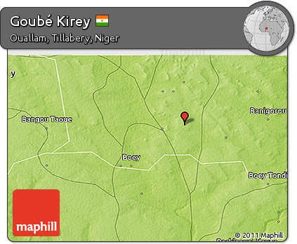 Physical 3D Map of Goubé Kirey
