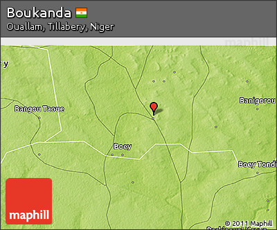 Physical 3D Map of Boukanda