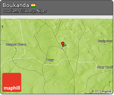 Physical 3D Map of Boukanda