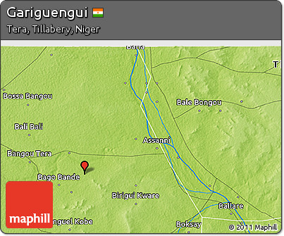 Physical 3D Map of Gariguengui