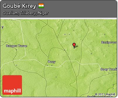 Physical 3D Map of Goubé Kirey