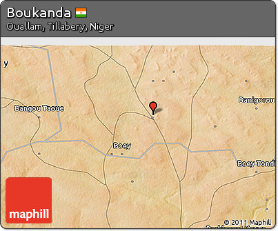 Satellite 3D Map of Boukanda