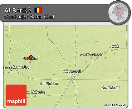 Physical 3D Map of Al Bériké