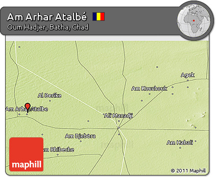 Physical 3D Map of Am Arhar Atalbé