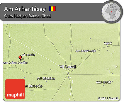 Physical 3D Map of Am Arhar Iésey