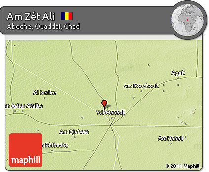Physical 3D Map of Am Zét Ali