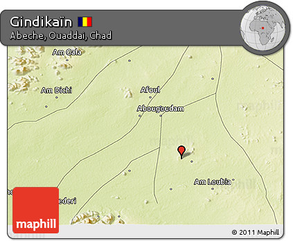 Physical 3D Map of Gindikaïn