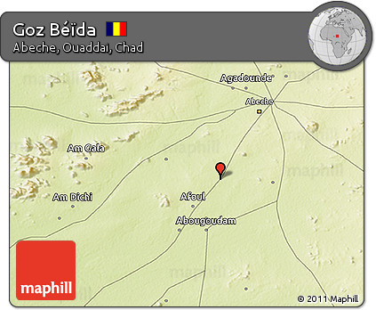 Physical 3D Map of Goz Béïda