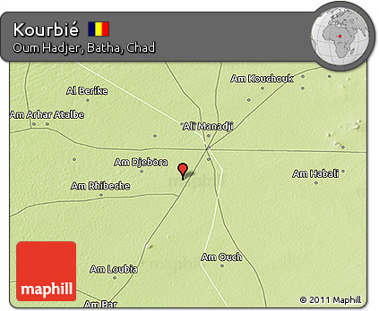 Physical 3D Map of Kourbié