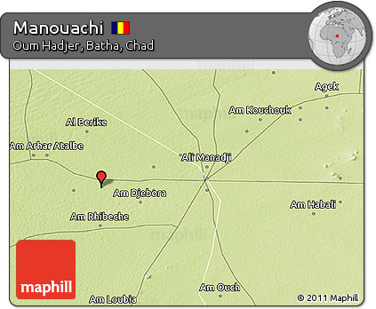 Physical 3D Map of Manouachi
