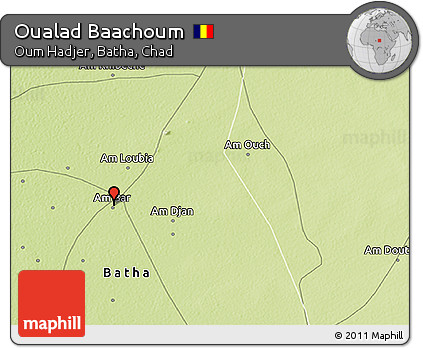Physical 3D Map of Oualad Baachoum
