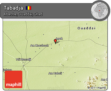Physical 3D Map of Tabadja