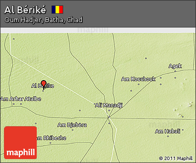 Physical 3D Map of Al Bériké