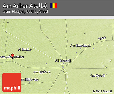 Physical 3D Map of Am Arhar Atalbé