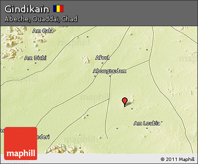 Physical 3D Map of Gindikaïn