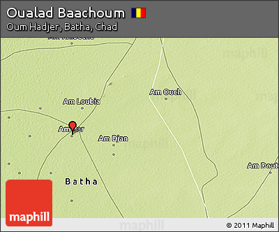 Physical 3D Map of Oualad Baachoum