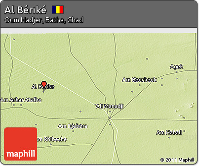 Physical 3D Map of Al Bériké