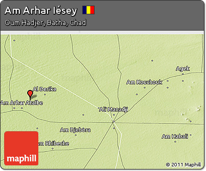 Physical 3D Map of Am Arhar Iésey