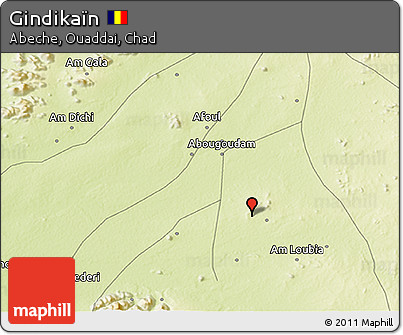 Physical 3D Map of Gindikaïn
